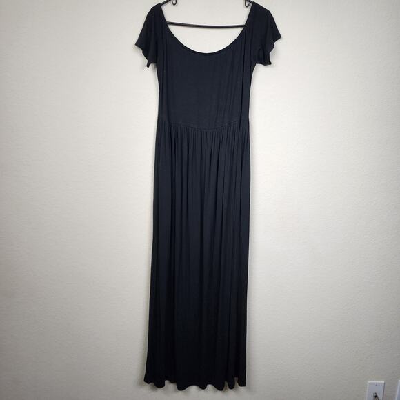 XXL Black Stretchy Casual Comfy Dress - Picture 4 of 7
